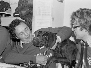 Mike & Kieran in France during the 1979 Beaujolais drive